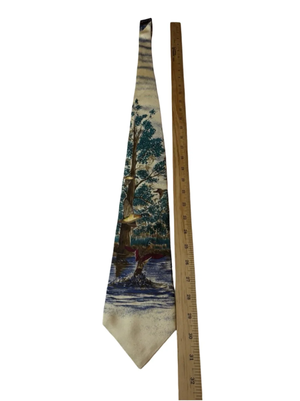 Liberty of London Vintage 100% Italian Silk Duck Hunting Scenic Novelty Tie